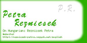 petra reznicsek business card